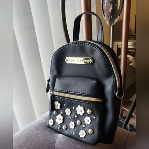 Betsey johnson mini backpack purse "description"